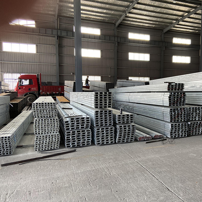C Kanalı Galvanizli Uzun Çelik U Kiriş Profili 80 * 43 * 5mm Q235 Q345 Malzemesi