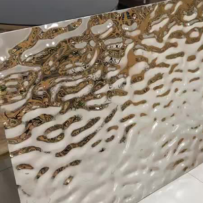 Dekoratif için 0.55mm Su Oluklu Paslanmaz Çelik Levha 430 309S Alaşımlı Levha Levha
