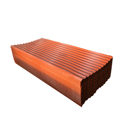 Turuncu Z40 Metal Oluklu Çatı Kaplama Levhaları 6m Oluklu Çatı Kaplama