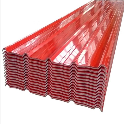 Kırmızı 40g Galvanizli Çelik Oluklu Çatı Paneli 120cm AISI