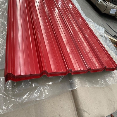 PPGI Galvanizli Oluklu Metal Çatı Kaplama 0.02mm DX51D ASTM