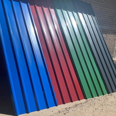 PPGI Galvanizli Oluklu Metal Çatı Kaplama 0.02mm DX51D ASTM