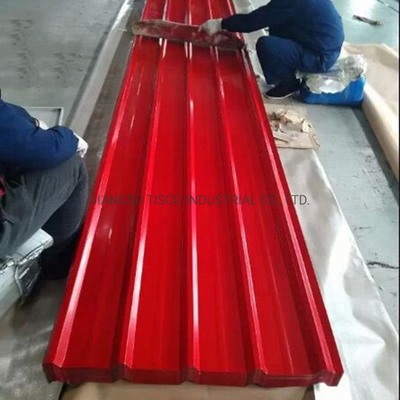 Yeşil S220GD Renkli Kaplamalı Gi Çatı Kaplama Sayfası 8ft Çatı Kaplama Levhaları